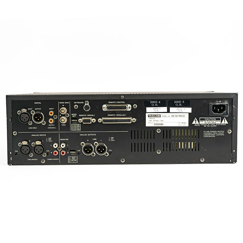 Tascam MD-801R MK II MiniDisc Recorder Rackmount MD 801 R