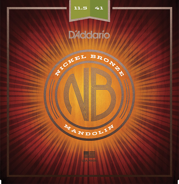 D'Addario NBM11541 Nickel Bronze Mandolin Strings, Light, 11.5-41 image 1