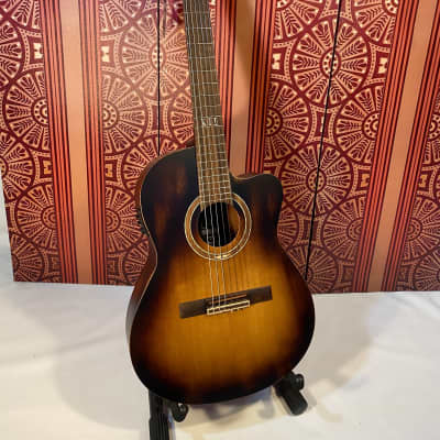 Ortega DSSUITE-C/E Distressed Acoustic/Electric Classical Guitar image 4