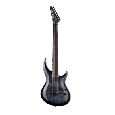 ESP LTD H3-1007 Baritone FM Electric Guitar - See Thru Black Sunburst image 2