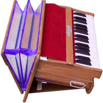Maharaja Musicals,Hari Naam Harmonium Instrument,  Folding, Without Stop, Natural - FFG image 4
