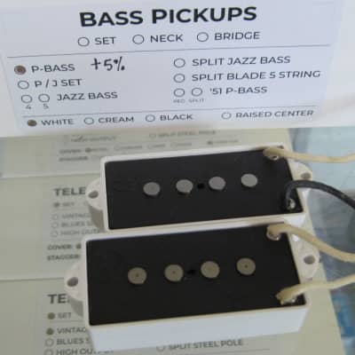 Lindy Fralin Precision Bass Pickups with White Covers 5% Overwound image 2