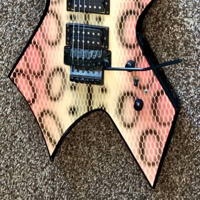 1990's B.C. Rich n.j. Snake skin warlock Electric guitar