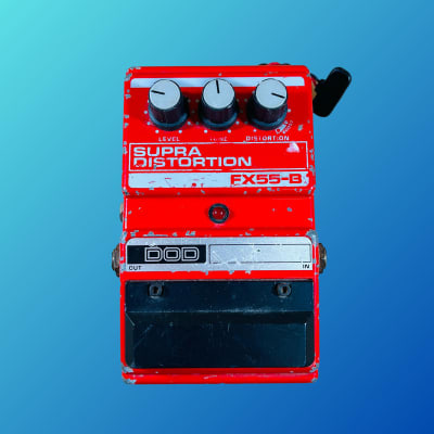 DOD Supra Distortion FX55-B Red 1990s | Reverb