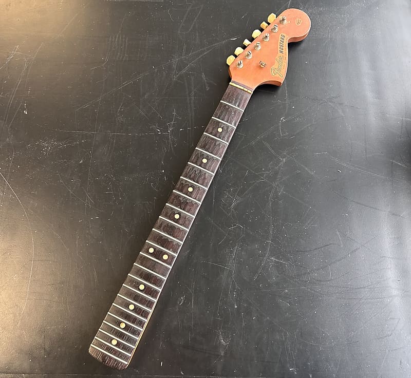 Vintage 1965 Fender Mustang Neck w/ Tuners | Reverb