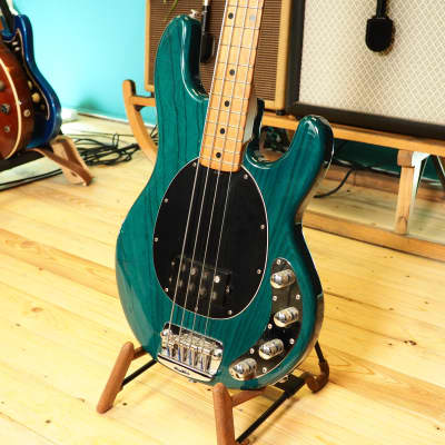 Ernie Ball Music Man Stingray 4 Bass from 1999 in Translucent Teal image 4