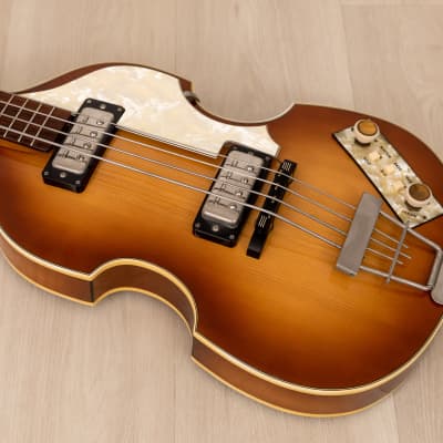 1978 Hofner 500/1 Beatle Bass Vintage Violin Bass '60s Spec w/ Staple Pickups, Case image 10