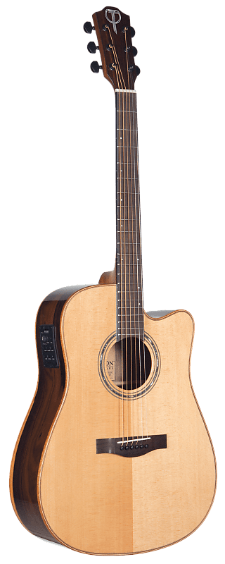 Teton STS160ZICENT Dreadnought Solid Sitka Spruce Top Ziricote 6-String Acoustic-Electric Guitar image 1