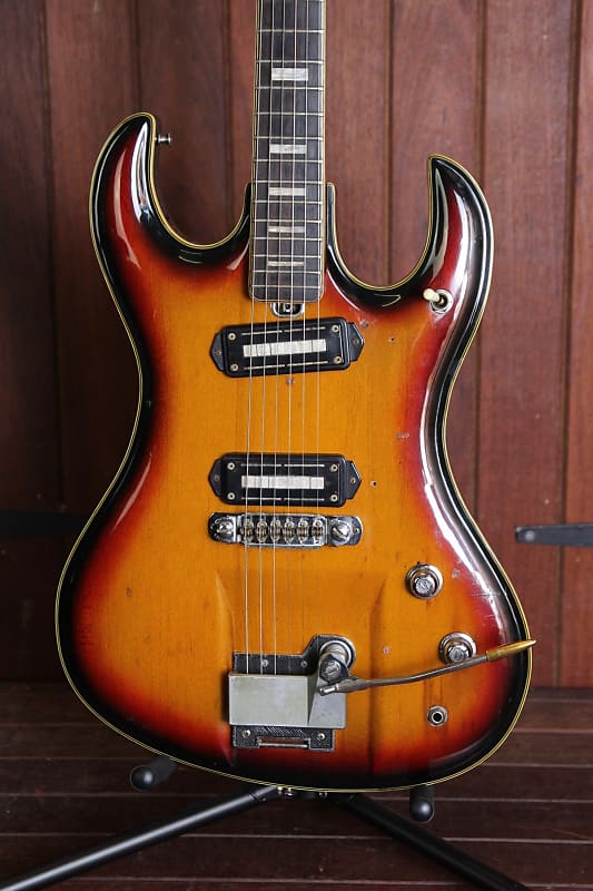 Teisco DG-67 Solidbody 1960's Sunburst Made in Japan image 1