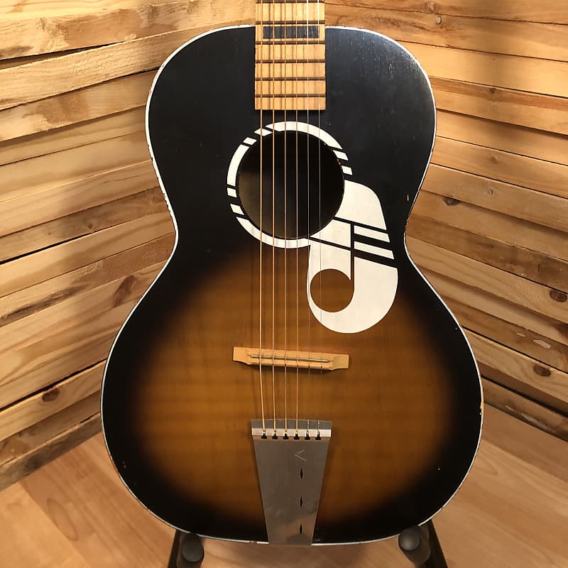 Kay Music Note Acoustic Guitar 1960's Vintage Sunburst Reverb