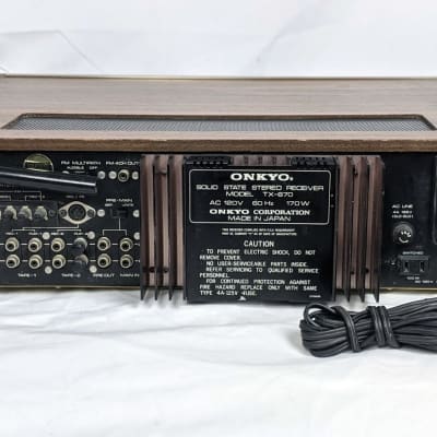 Vintage Onkyo TX-670 Solid State Stereo Receiver - 1970s Woodgrain image 12