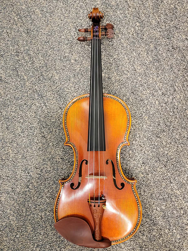 D Z Strad Violin Outfit- Model 601F (4/4) Double Purfling w/  Dot-and-Diamond Inlay