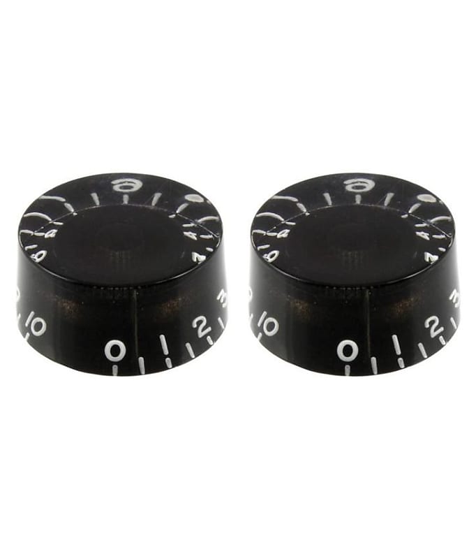 Allparts Set of 2 Vintage-Style Black Speed Knobs image 1