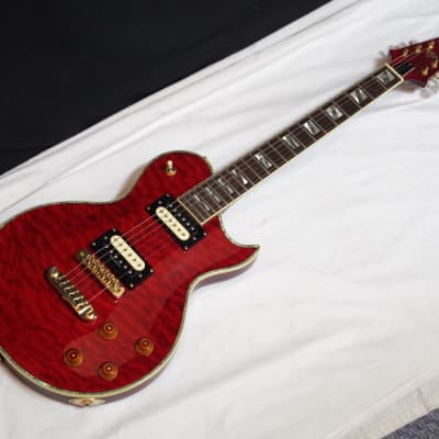 ARIA Anniversary electric GUITAR Red with Case - Used - Made in Korea image 3