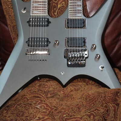 Ibanez Xiphos Doubleneck Guitar w/ OHSC *RARE* 2009 matte gunmetal NAMM Guitar image 4