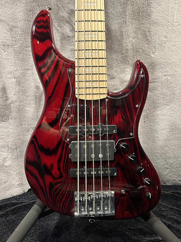 Atelier Z JHJ-215 5-string Bass, SHS, Burned Transparent Red, FREE  Shipping, Made in JAPAN, 2 basses in one!