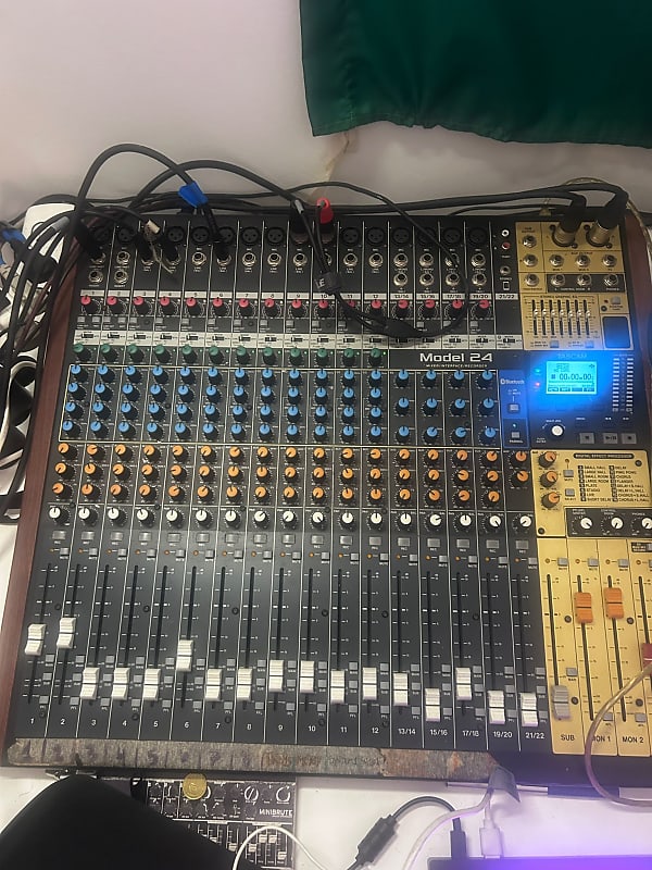 TASCAM Model 24 Multitrack Recorder / Mixer / USB Interface 2020 - Present - Black with Wood Cheeks. image 1