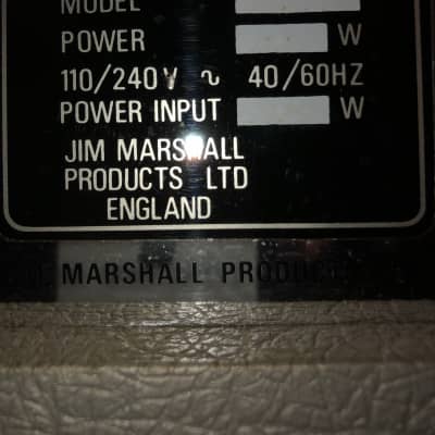 Marshall 2555 Silver Jubilee 25/50 100-watt SIGNED BY JIM MARSHALL and 2551a Slanted Cabinet 1987? Silver and Black image 3