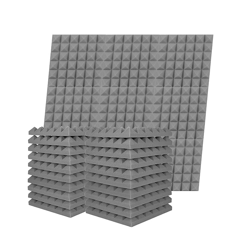 Sound Proof Foam Panels, 12 Pcs 2" X 12" X 12" Acoustic Foam | Reverb