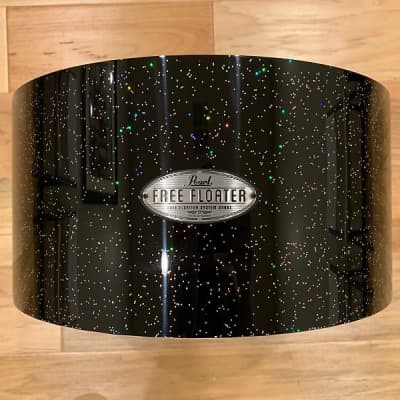 Pearl 8x14 Free Floating Snare Drum Shell in Black Halo Glitter image 1