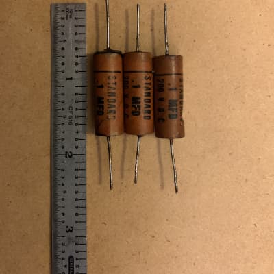 3 Vintage Standard tone capacitors .1 MFD 200 VDC for sale