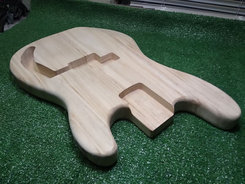 Lightweight Precision P Bass Body 2022 Unfinished Natural Reverb