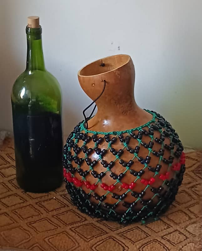 Sekere (large Yoruba-style netted gourd rattle) | Reverb