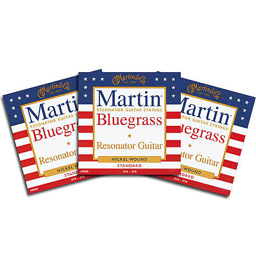 Martin Resonator Guitar Strings Bluegrass Nickel Wound .016 Reverb