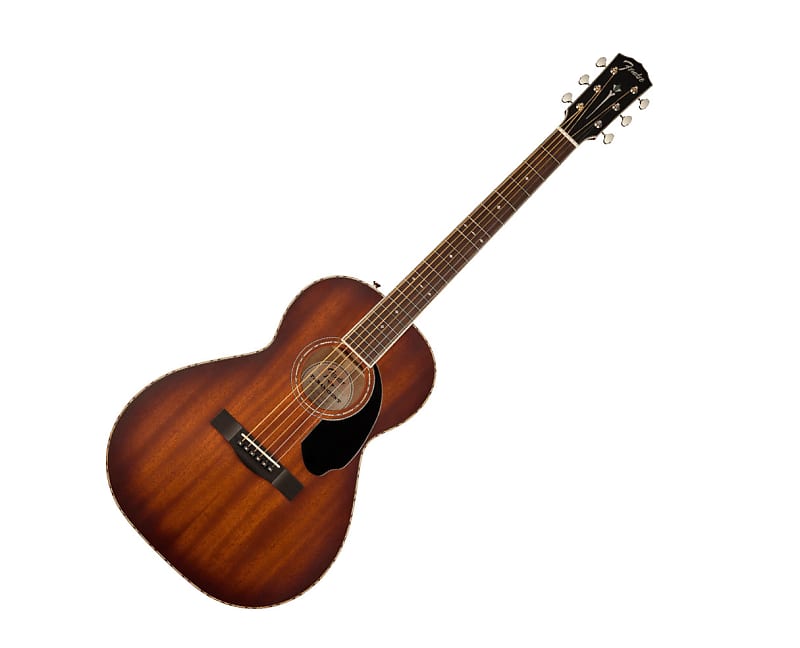 Fender PS-220E Parlor All Mahogany w/ Case - Aged Cognac Burst image 1