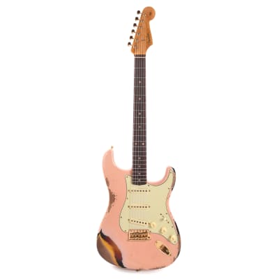 Fender Custom Shop 1960 Stratocaster "Chicago Special" Heavy Relic Super Aged Shell Pink over 3-Color Sunburst w/Gold Hardware (Serial #R134528) image 4