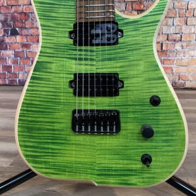 Skervesen Guitars Raptor-7 2022 - Lime Green image 1