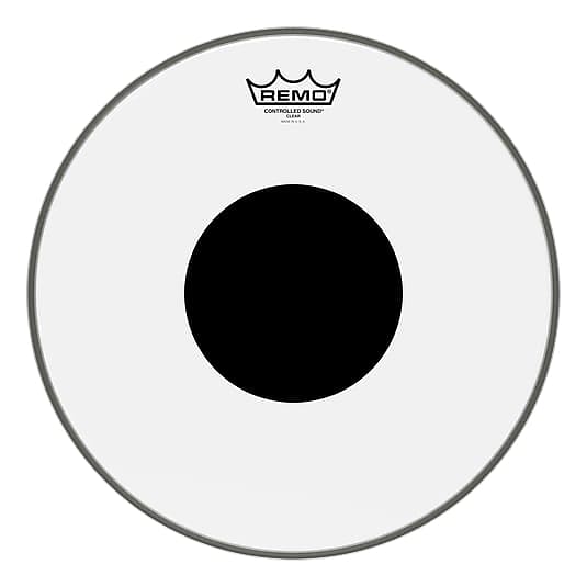 Remo Controlled Sound Clear Top Black Dot Drum Head 14in image 1