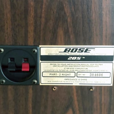 Bose 205 Series set Speakers,direct reflecting system, Woodgrain Finish,Lovely Vintage 80s,Great sound. image 6