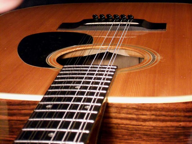 1970s Yamaki Western Deluxe 12-string acoustic, solid cedar