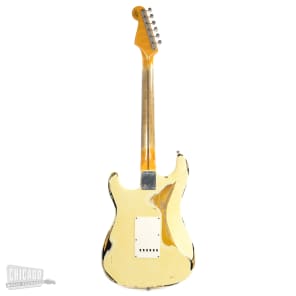Fender Custom Shop 1957 Stratocaster Heavy Relic Aged Vintage White Over 2-Color Sunburst (Serial #82425) image 5