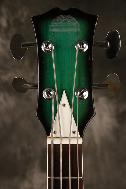 Japanese Bass made in Japan Hollow Body Bass 1970s Green Japanese Bass made in Japan Hollow Body Bass 1970s Green