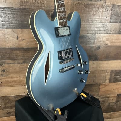 USED Epiphone Dave Grohl DG-335 Semi-hollow Electric Guitar in Pelham Blue, Hardcase, Free ship, 687 image 3
