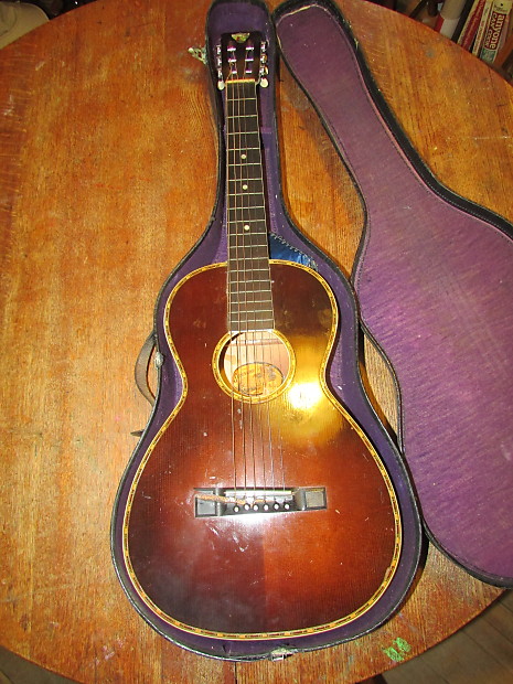 Vintage antique B J serenader Parlor guitar 1920 1930 s Great project