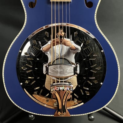 Recording King RPH-R2-MBL Dirty 30's Single 0 Round Neck Resonator Guitar Matte Blue image 2