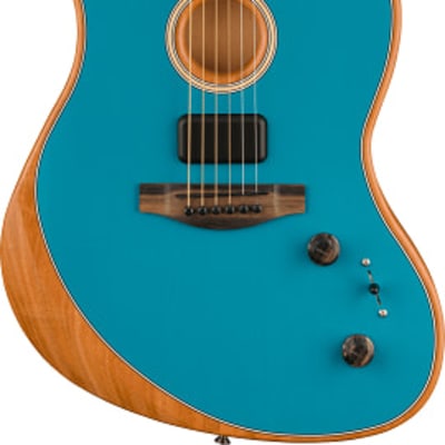Fender American Acoustasonic Jazzmaster Acoustic Electric Guitar. Ocean Turquoise, Ebony Fingerboard image 2