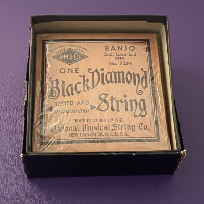 Vintage Black Diamond Strings Case Candy Gibson Vega Ludwig Epiphone 1930s 1940s prewar Banjo image 1
