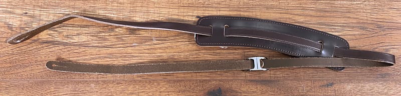Levy's M25-DBR 5/8" Veg-tan Leather Classic 50's Pad Guitar Strap Brown image 1