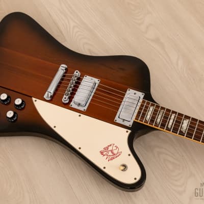 1996 Gibson Firebird V Vintage Sunburst 100% Original w/ Banjo Tuners, Case image 8