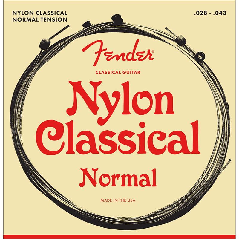 New Fender 130 Nylon Classical Guitar Strings, Ball End, Normal Tension  (0730130400) image 1