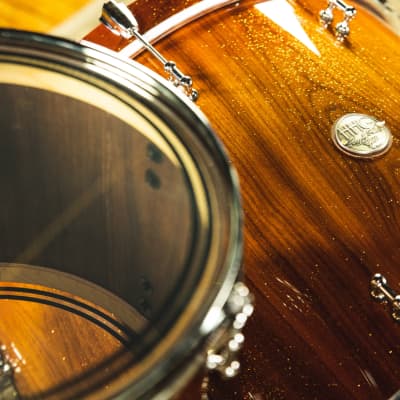 HHG Drums Walnut Heritage Series Kit, Burnt Sienna Gloss image 11