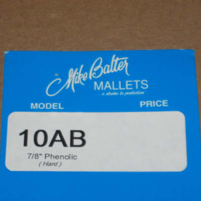 one pair new old stock A+ Mike Balter MB10AB (10AB) Hard Keyboard Mallets, 7/8" phenolic (plastic) round HEADS and natural birch HANDLES - mid to late 1990s (+ packaging) Unwound Series image 22