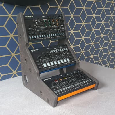 Roland Aira Compact S1 J6 T8 E4 - Black Valchromat Triple Stand from Synths And Wood image 2