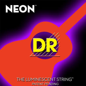 DR Neon Phosphorescent Orange Light Acoustic Strings 12-54
