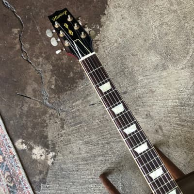 Heritage Custom Shop Core Collection H-150 Plain Top Electric Guitar with Case (Artisan Aged),  Dark Cherry Sunburst image 5