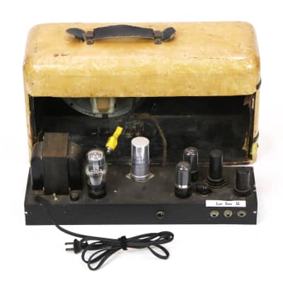 1936 Oahu Melody King by Dickerson Vintage Original Yellow Pearloid Bronson Lap Steel Electric Guitar Small Combo Amplifier Serviced by Mark Sampson of Matchless image 10